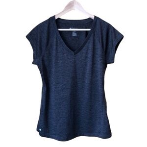 𝅺Ideology charcoal spacedye v-neck activewear fitted workout tee size medium